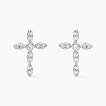 Boucles D'oreilles Puces Ysalis Argent Blanc Oxyde De Zirconium - Puces Femme | Marc Orian
