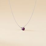 Collier Solitaire Argent Blanc Rio Santa Teresa Oxyde De Zirconium - Colliers solitaires Femme | Marc Orian