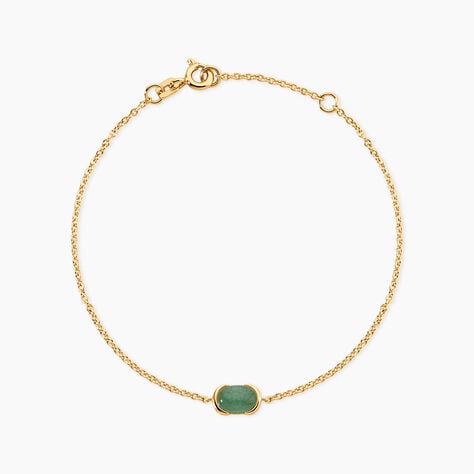 Bracelet Nymphe Argent Dor&eacute; A L'Or 750/1000 Aventurine - Bracelets cha&icirc;nes Femme | Marc Orian