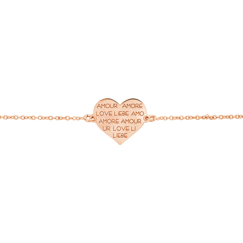 Bracelet Lettre Argent Rose - Bracelets fantaisie Femme | Marc Orian