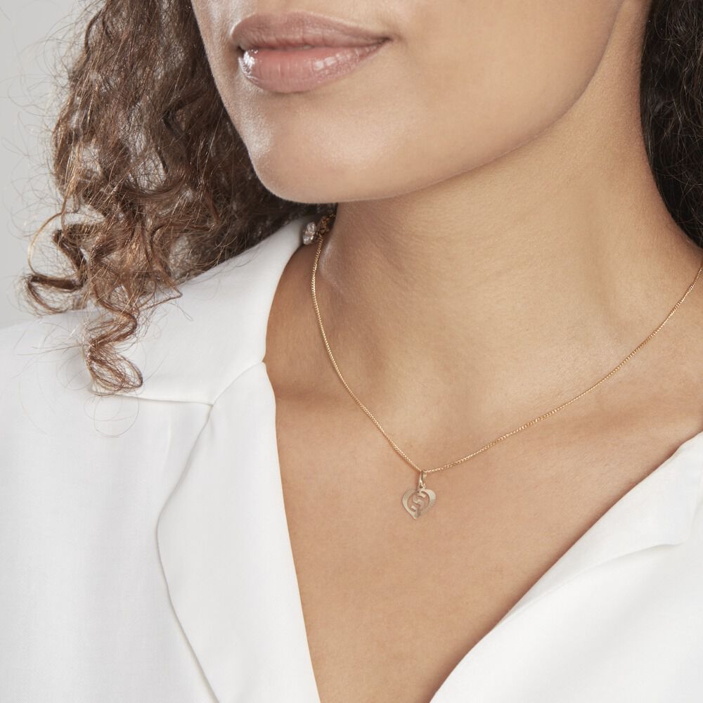 Pendentif Eudocie Coeur Lettre Or Jaune - Pendentifs Femme | Marc Orian