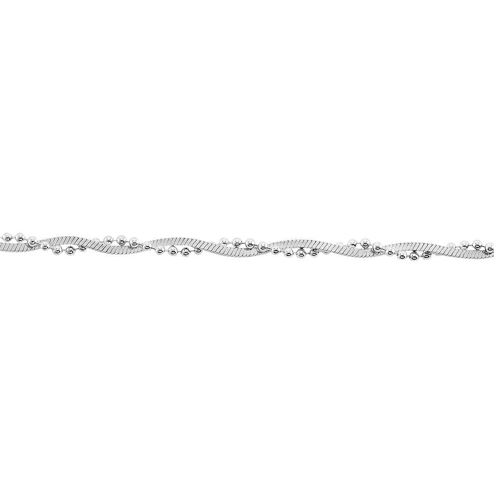 Bracelet Cathel Argent Blanc - Bracelets Anneaux Entrelaces Femme | Marc Orian