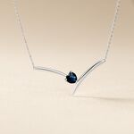 Collier Renaldine Or Blanc Saphir - Colliers avec pierres Femme | Marc Orian