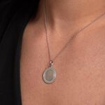 Pendentif Ashe Argent Blanc - M&eacute;dailles et m&eacute;daillons Femme | Marc Orian