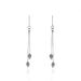 Boucles D'oreilles Pendantes Ninae Argent Blanc - Pendantes Femme | Marc Orian