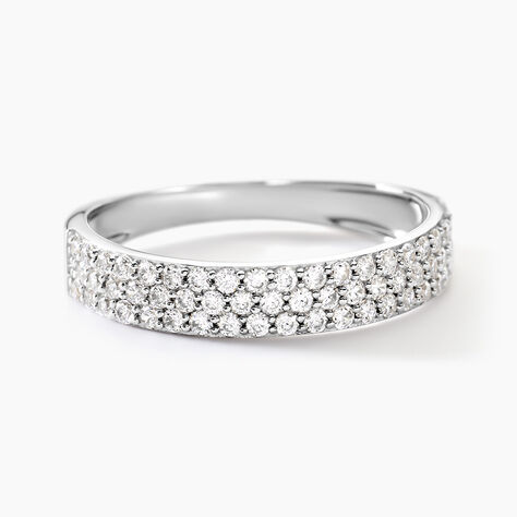 Alliance Lison Or Blanc Oxyde De Zirconium - Bagues avec pierre Femme | Marc Orian