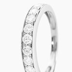 Alliance Rhea Ld Platine Blanc Diamant Synth&eacute;tique - Alliances avec pierres Femme | Marc Orian
