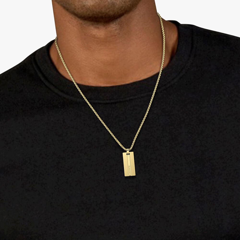 Collier Lacoste Adventurer Acier Jaune - Bijoux Homme | Marc Orian