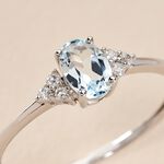 Bague Diapre Or Blanc Topaze Oxyde De Zirconium - Bagues pierres fines Femme | Marc Orian