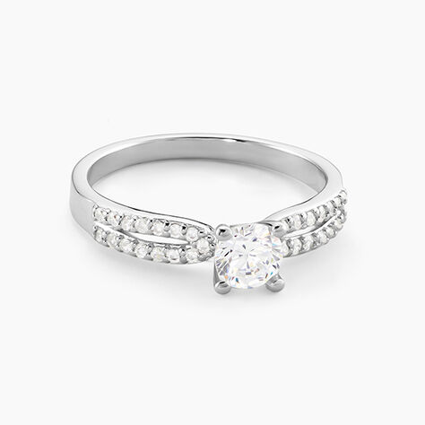 Bague Solitaire Solitea Argent Blanc Oxyde De Zirconium - Bijoux fantaisie Femme | Marc Orian