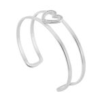 Bracelet Jonc Imagine Agnes Acier Blanc Cristal - Bracelets joncs Femme | Marc Orian