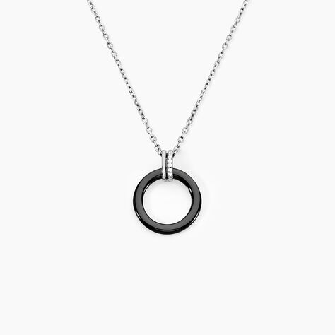 Collier Bertillianne Argent Blanc Céramique Et Oxyde De Zirconium - Colliers avec pierres Femme | Marc Orian