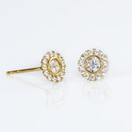 Boucles D'oreilles Or Jaune Vallie Oxydes - Puces Femme | Marc Orian