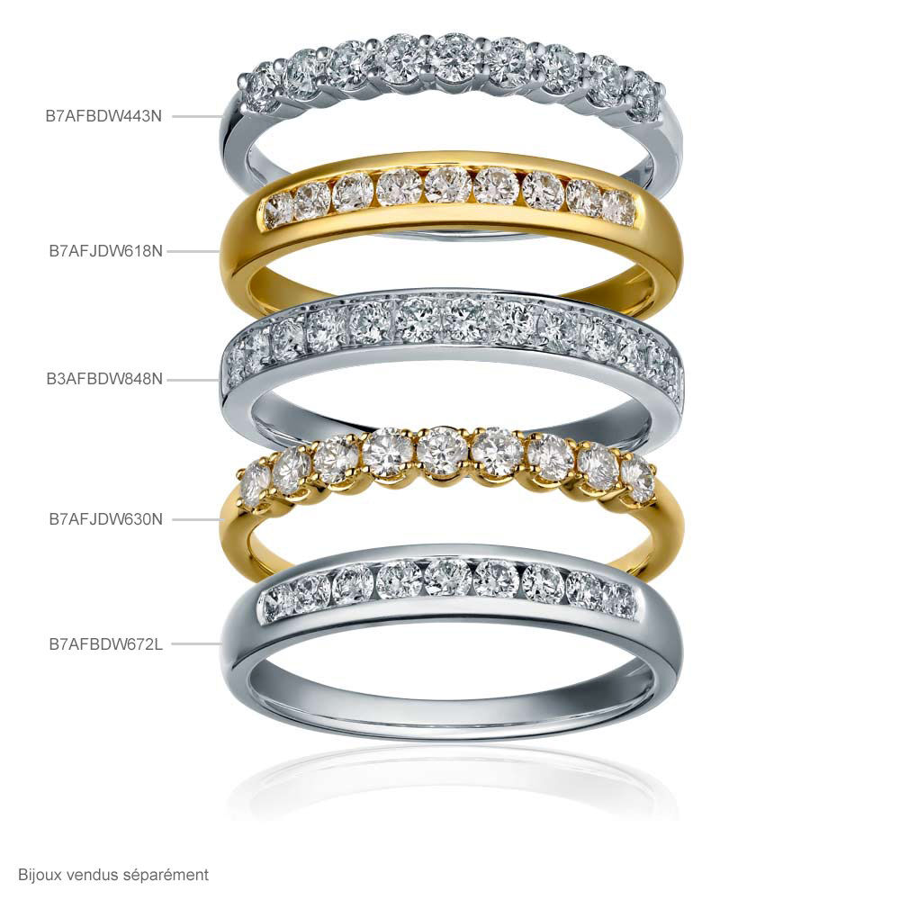 Alliance Rhea Or Jaune Diamant - Alliances avec pierres Femme | Marc Orian