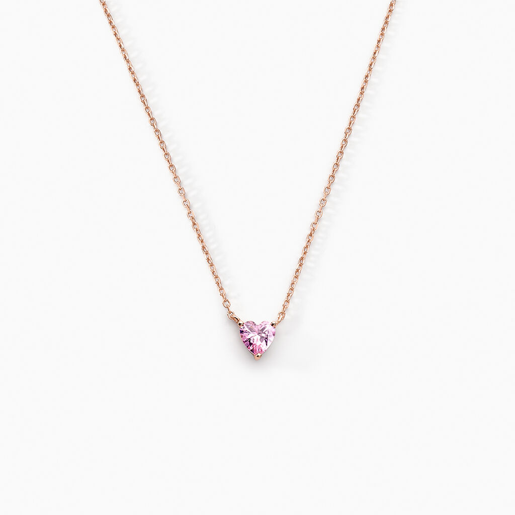 Collier Kelvyn Argent Rose Oxyde De Zirconium - Colliers avec pierres Femme | Marc Orian