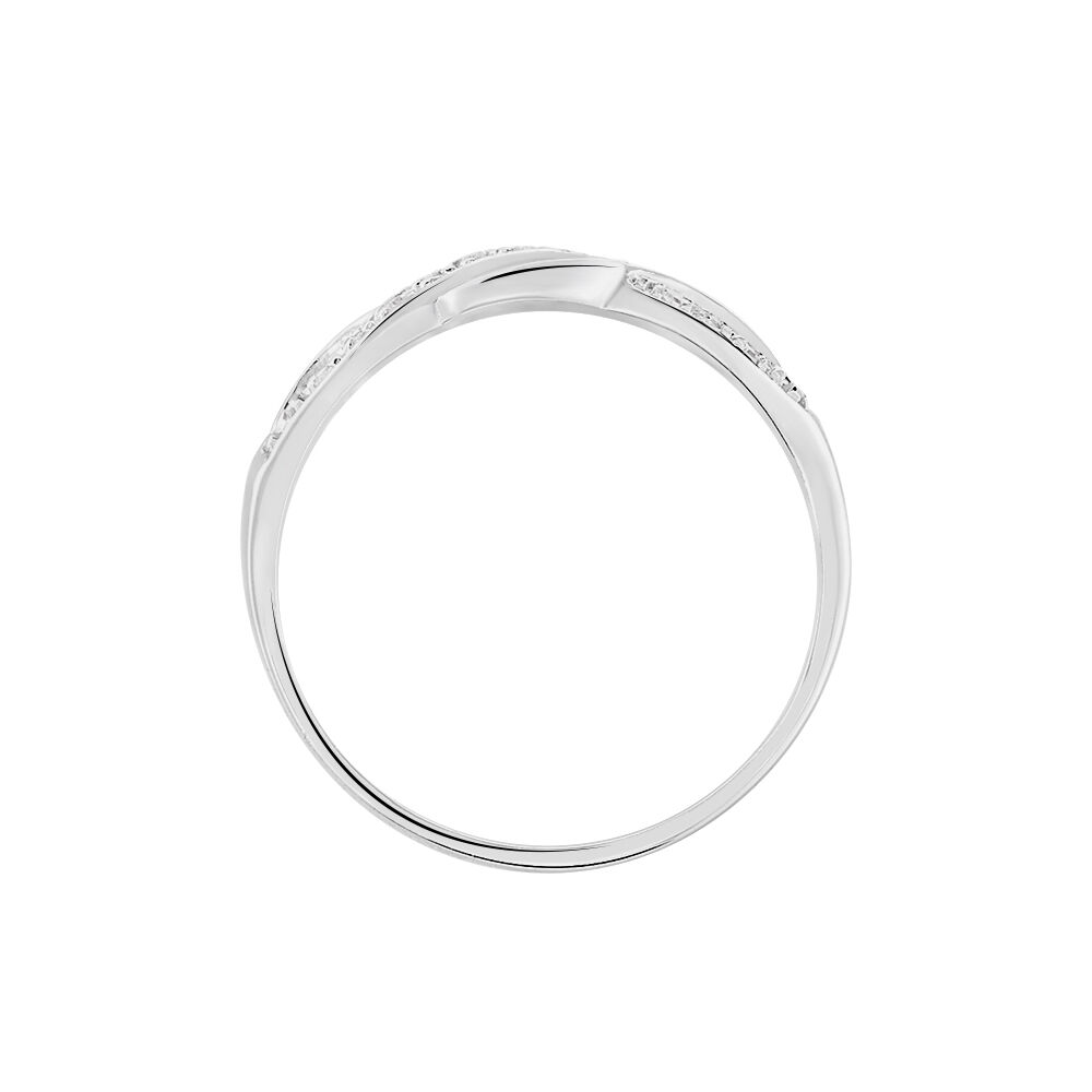 Bague Vaguelette Or Blanc Diamant - Bagues pierres précieuses Femme | Marc Orian