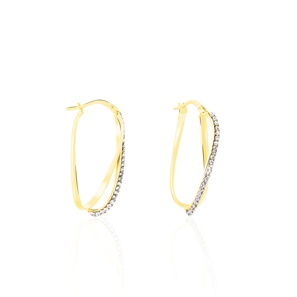 Créoles Domitilla Or Jaune Strass - Créoles Femme | Marc Orian