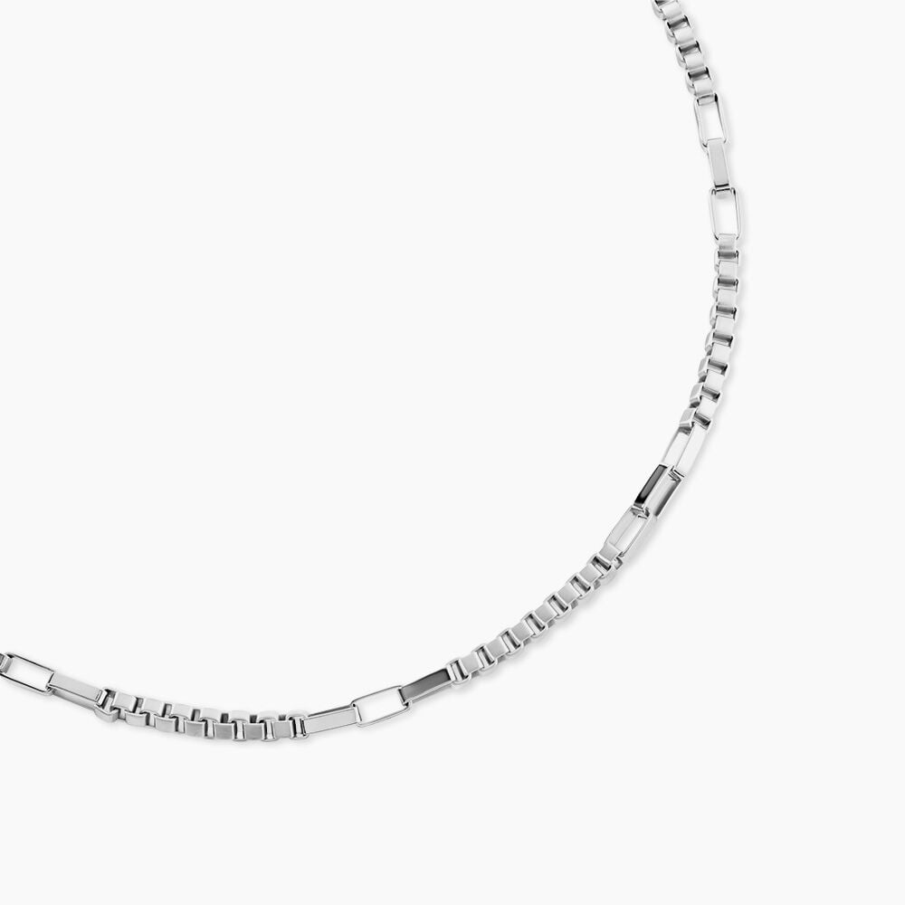 Collier M&eacute;tal Acier Blanc - Colliers fantaisie Homme | Marc Orian