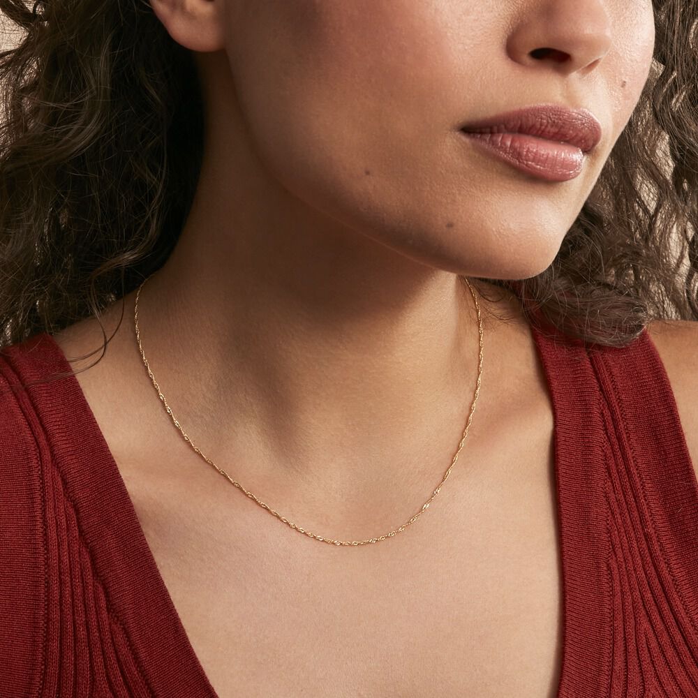 Chaîne Imanie Maille Singapour Or Jaune - Chaines Femme | Marc Orian