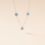 Collier Aurel Argent Blanc Turquoise Oxyde De Zirconium - Colliers avec pierres Femme | Marc Orian