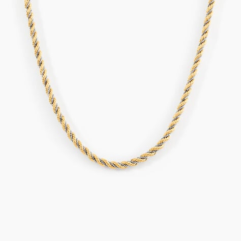 Collier Cordelia Maille Corde Et Venitienne Or Bicolore - Chaines Femme | Marc Orian