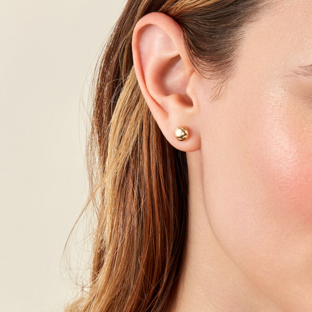 Boucles D'oreilles Puces Bernia Or Jaune - Puces Femme | Marc Orian