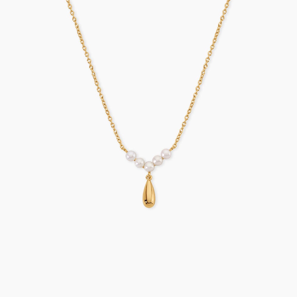 Collier Claire-Marie Argent Dor&eacute; A L'Or 750/1000 Perle De Culture - Colliers avec pierres Femme | Marc Orian