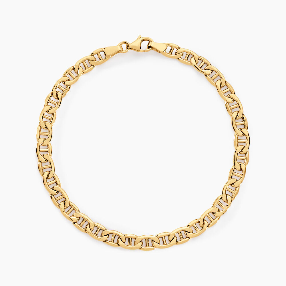 Bracelet Capucin Or Jaune Maille Marine Plate - Bracelets mailles Femme | Marc Orian