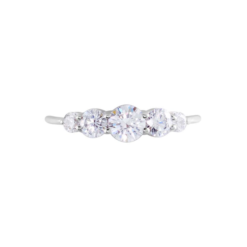 Bague Or Blanc Sibyllina Oxydes De Zirconium - Bagues Solitaire Femme | Marc Orian