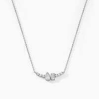 Collier Dua Argent Blanc Oxyde De Zirconium