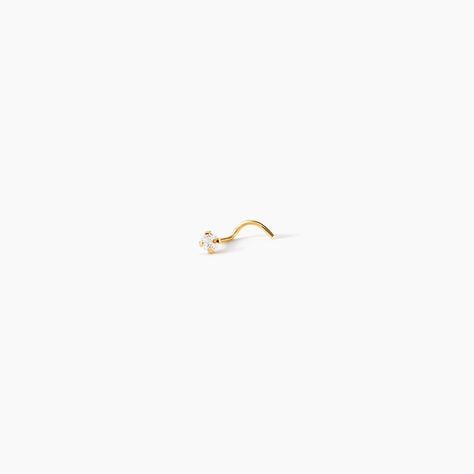 Piercing De Nez Fethi Serti Griffe Or Jaune Oxyde De Zirconium - Piercing Nez Femme | Marc Orian