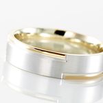 Alliance Aliyaah Ruban Plat Or Bicolore - Alliances personnalis&eacute;es Famille | Marc Orian