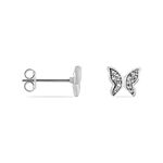 Boucles D'oreilles Puces Cadfan Argent Blanc Oxyde - Puces Femme | Marc Orian