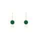 Boucles D'oreilles Pendantes Florica Or Jaune Malachite - Pendantes Femme | Marc Orian