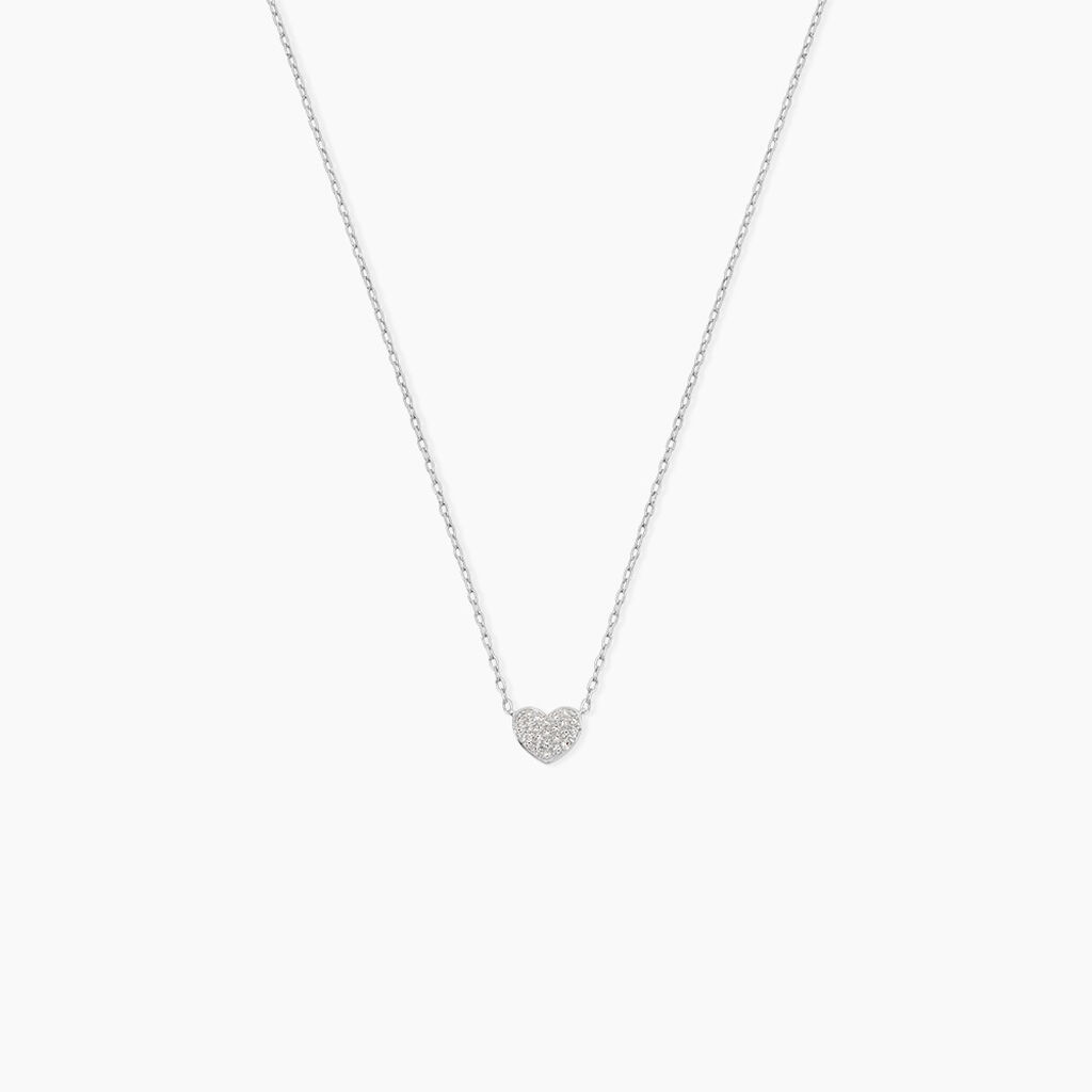 Collier Dimitra Or Blanc Diamant - Colliers avec pierres Femme | Marc Orian