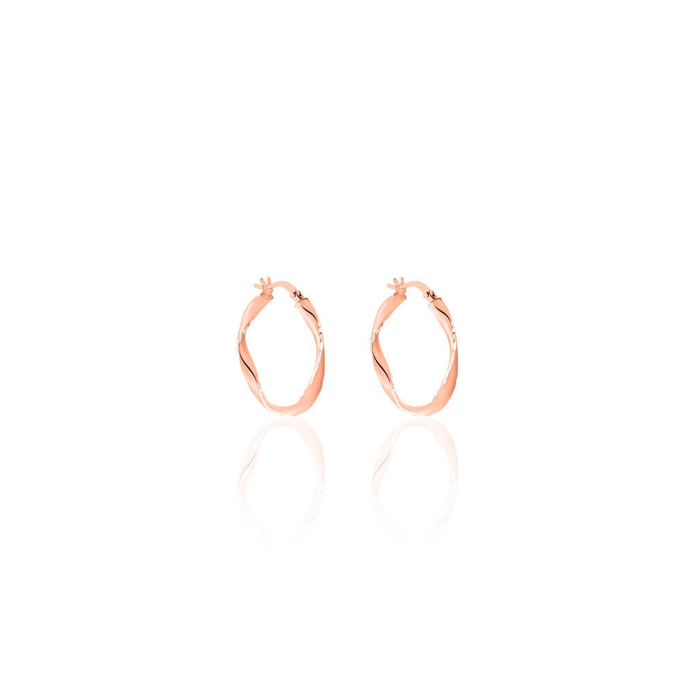 Créoles Argent Rose Alieno - Créoles Femme | Marc Orian