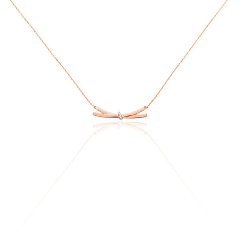 Collier Ilvia Or Rose Diamant - Colliers Femme | Marc Orian