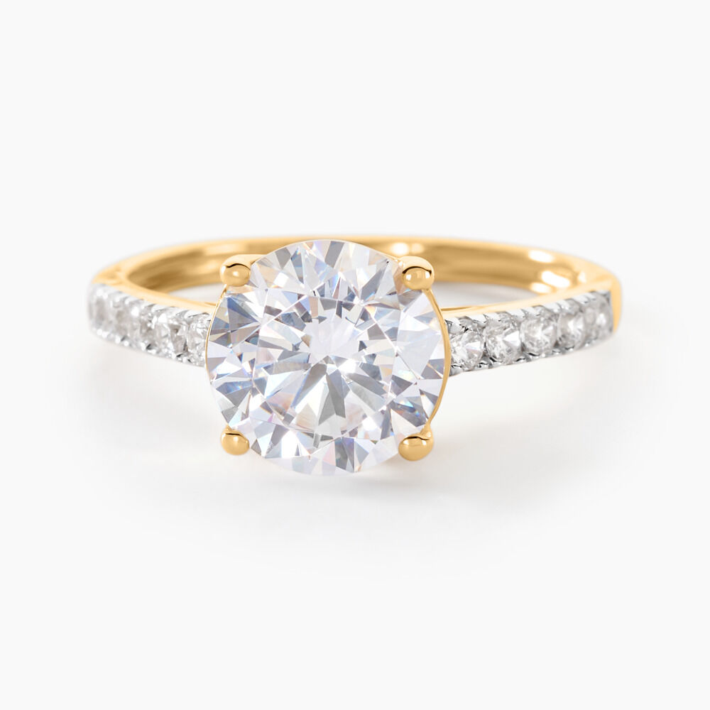 Bague Solitaire Terese Or Jaune Oxyde De Zirconium - Solitaires Femme | Marc Orian
