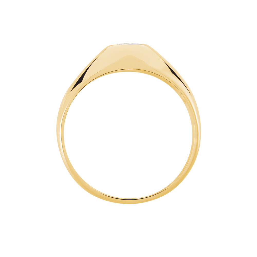 Bague Posie Plaqu&eacute; Or Jaune Oxyde De Zirconium - Bijoux fantaisie Femme | Marc Orian