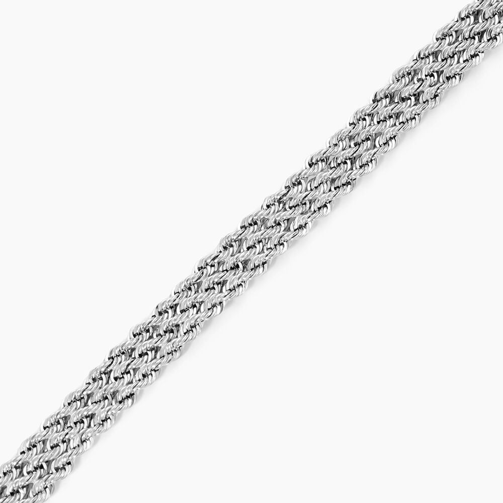 Bracelet Jerry Maille Corde Or Blanc - Bracelets mailles Femme | Marc Orian