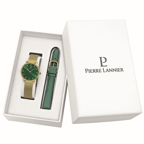 Coffret De Montre Pierre Lannier Essential Vert - Montres &eacute;tanches Femme | Marc Orian