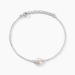 Bracelet Sari Argent Blanc Perle De Culture Et Oxyde De Zirconium - Bracelets fantaisie Femme | Marc Orian