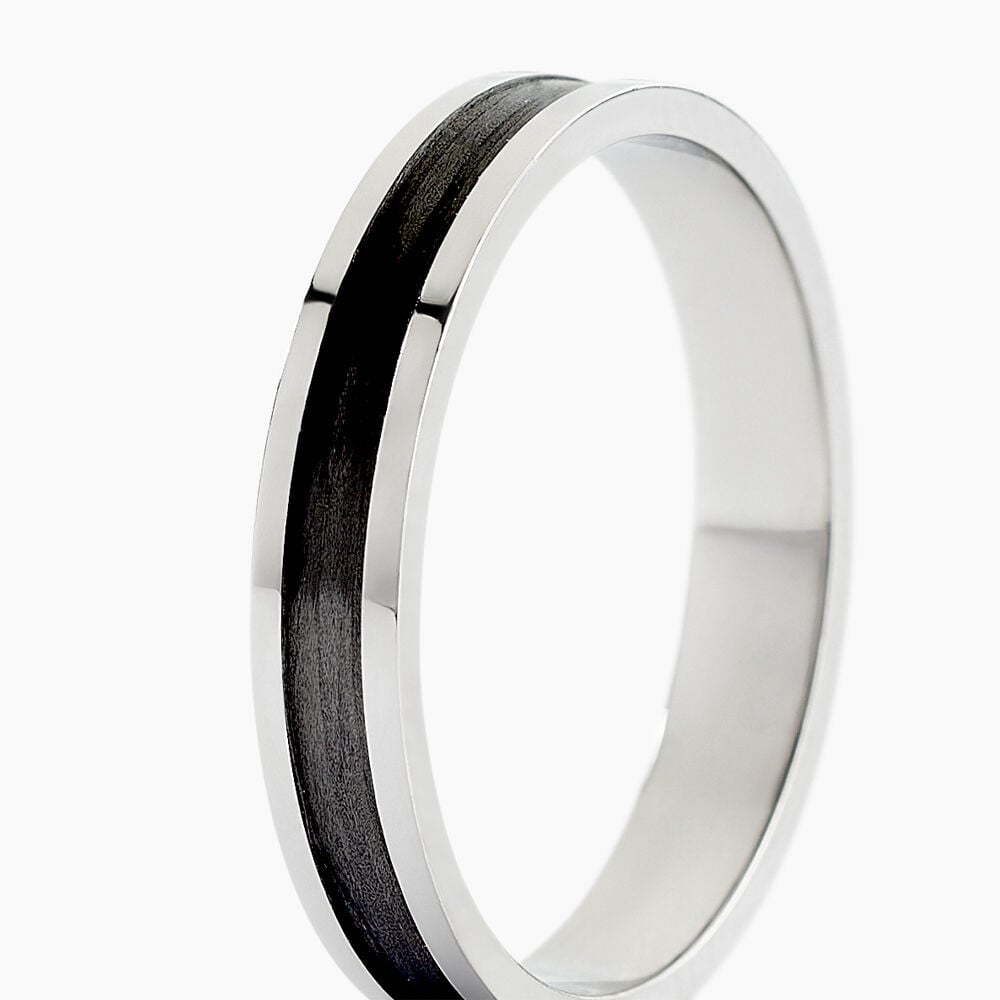Alliance Navid Palladium Blanc Et Carbone - Alliances duo Unisex | Marc Orian