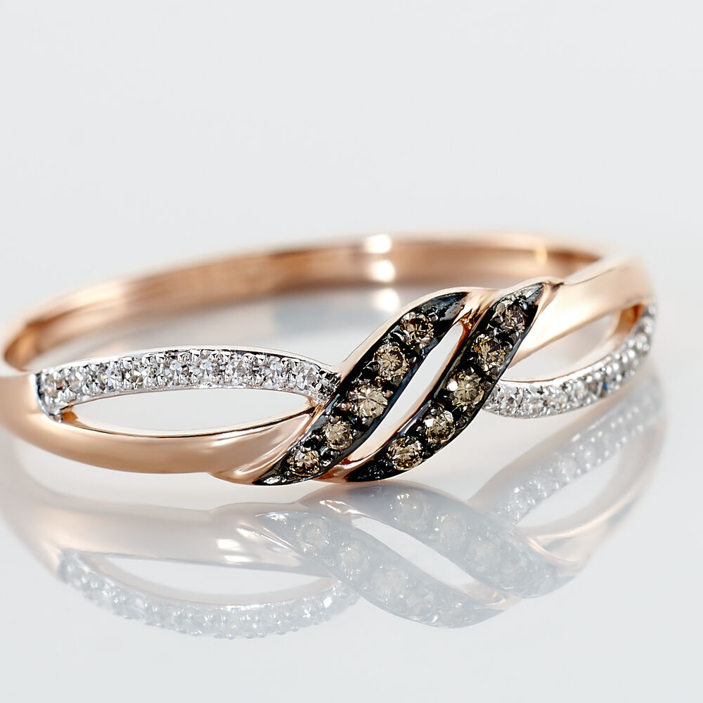 Bague Edem Or Rose Diamant - Bagues pierres pr&eacute;cieuses Femme | Marc Orian