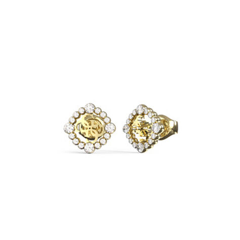 Boucles D'Oreilles Puces Guess Tiny Dancer Acier Jaune Oxyde De Zirconium - Puces Femme | Marc Orian