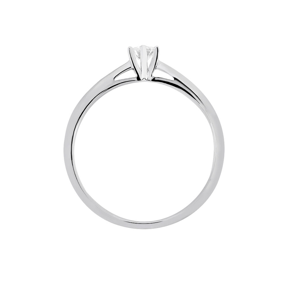 Bague Solitaire Veronika Or Blanc Diamant - Parures de mariage Femme | Marc Orian