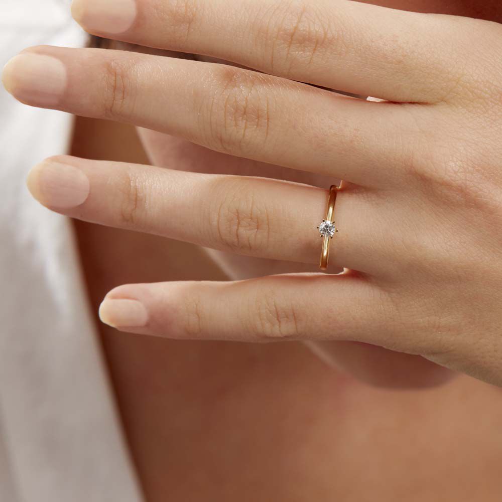 Bague Solitaire Samantha Or Jaune Diamant - Solitaires Femme | Marc Orian
