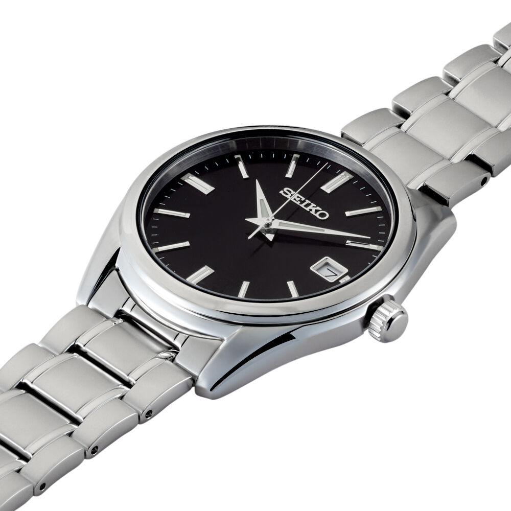 Montre seiko noire deals