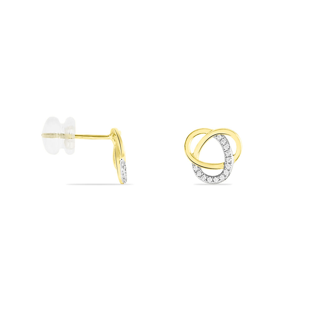 Boucles D'oreilles Puces Dorila Or Jaune Oxyde De Zirconium - Puces Femme | Marc Orian