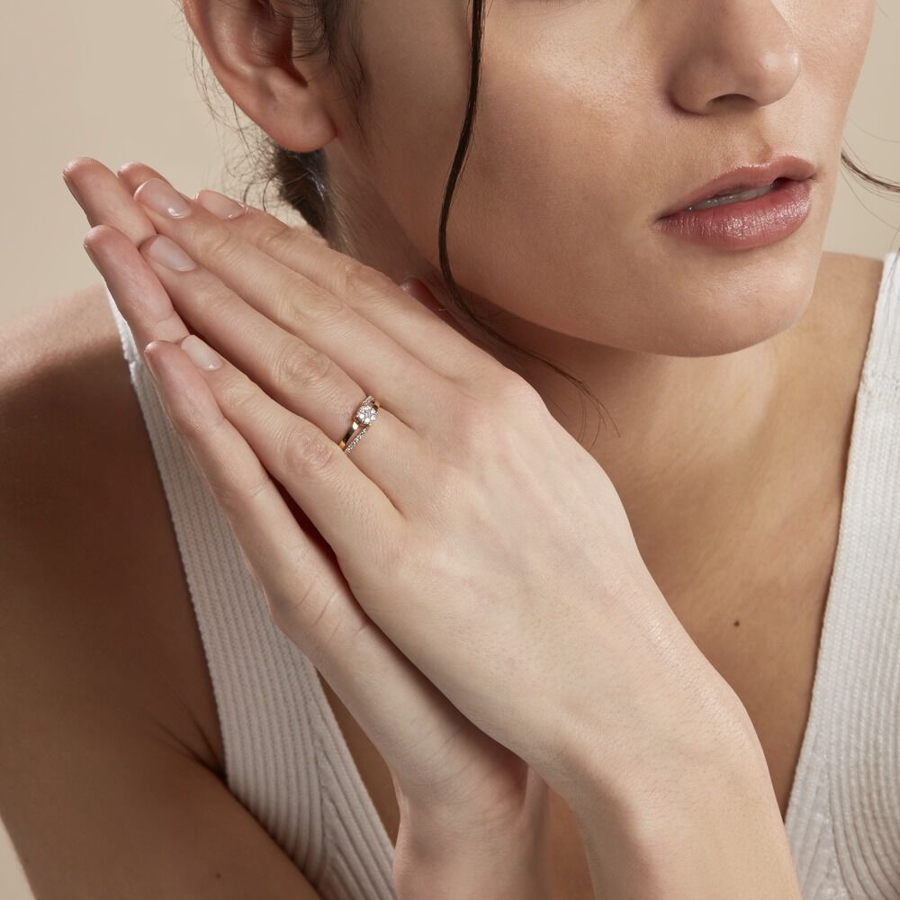 Bague Or Jaune Josane Diamants - Bagues pierres précieuses Femme | Marc Orian